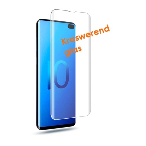 Krasbestendige screenprotector met ronden hoeken van glas voor de Samsung Galaxy S10