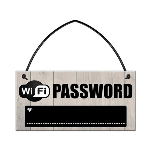 Attent Hertellen moeilijk WiFi password bordje ter decoratie in huis en leuk als kado te geven