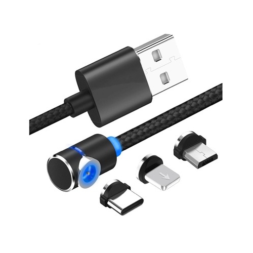 met de klok mee Bezit Incubus Kabel met magnetische connector voor Micro USB of USB-C