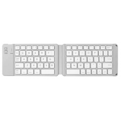 Zilver kleurige opvouwbaar bluetooth toetsenbord