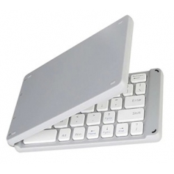 Zilverkleurig draadloos opvouwbaar bluetooth toetsenbord