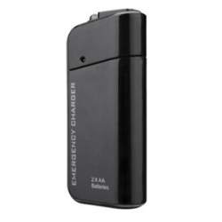 Zwarte AA powerbank voor het opladen van de smartphone
