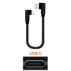 Korte USB-C kabel met haakse connector