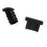 Zwarte set stofkapjes speciaal voor de iPhone 11, X, Xr, 8, 7, 6, Plus Zwart