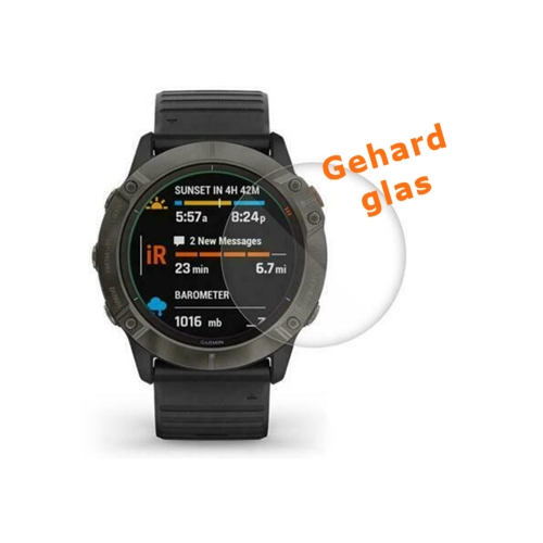 Screenprotector van krasbestendig glas voor de Garmin Fenix 6X 42mm Screenprotector van krasbestendig glas voor de Garmin Fenix 6X 42mm