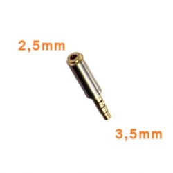 3,5mm naar 2,5mm headset plug converter voor o.a. de iPhone en Galaxy Samsung serie