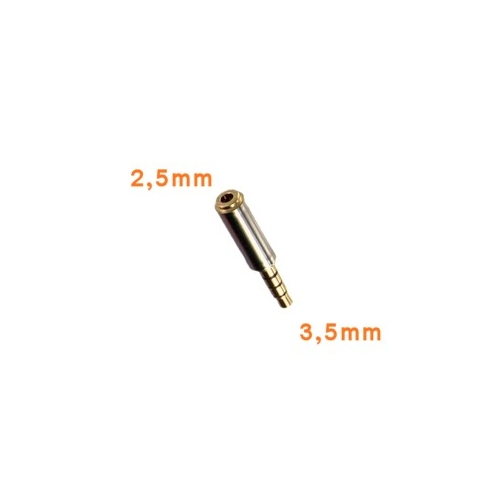 3,5mm naar 2,5mm headset plug converter voor o.a. de iPhone en Galaxy Samsung serie