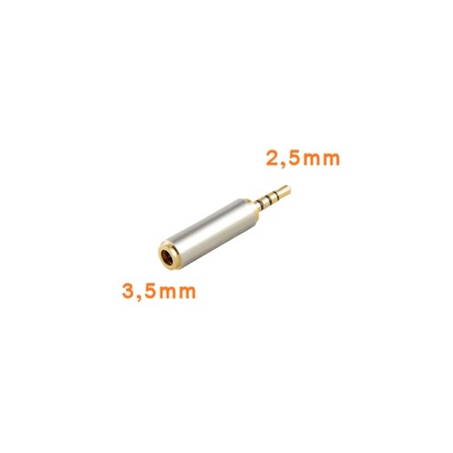 2,5mm naar 3,5mm stereo headset plug converter voor vele telefoons