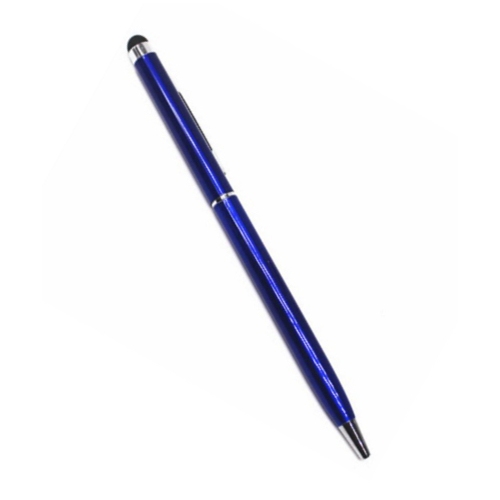 Blauwe stylus balpen pen inkt schrijven touchscreen aanraken clip scherm tablet smartphone