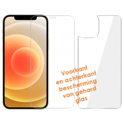 Voorkant front en achterkant back screen protector van gehard glas voor iPhone 12 Mini