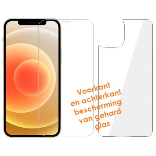 Voorkant front en achterkant back screen protector van gehard glas voor iPhone 12 Mini Voorkant front en achterkant back screen protector van gehard glas voor iPhone 12 Mini