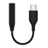 Zwarte USB C naar koptelefoon aansluiting voor een Samsung smartphone of tablet zwart