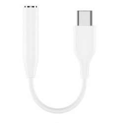 Witte USB C naar headset aansluiting voor een Samsung smartphone of tablet wit