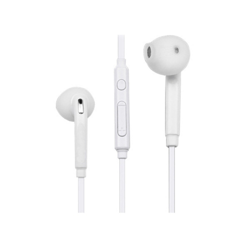 Headset wit In-Ear met draad en microfoon om handsfree te bellen