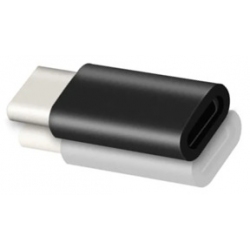 Zwarte converter van ligtning aansluiting naar USB-C zwart