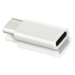 Witte converter van ligtning aansluiting naar USB-C wit