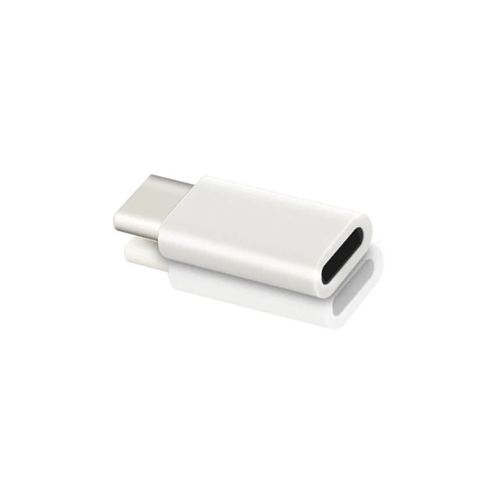 Witte converter van ligtning aansluiting naar USB-C wit