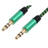 Groene male audio kabel voor de smartphone voor speaker of boom box groen