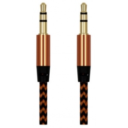 Bruine male audio kabel voor de smartphone en tablet voor de  autoradio of speaker bruin