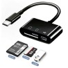 USB-C drie in een OTG geheugen kaart lezer