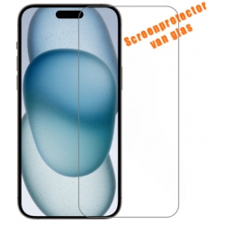 Screenprotector van glas voor de iPhone 15 en iPhone 15 Pro