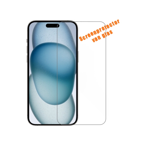 Screenprotector van glas voor de iPhone 15 en iPhone 15 Pro Screenprotector van glas voor de iPhone 15 en iPhone 15 Pro