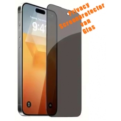 Anti spy privacy screenprotector van glas voor de iPhone 15