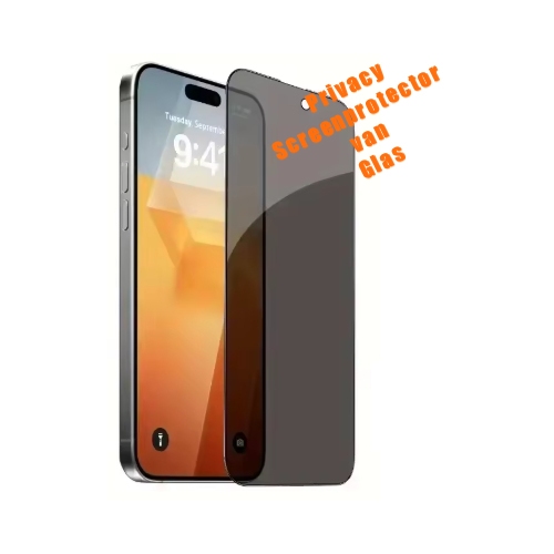 Anti spy privacy screenprotector van glas voor de iPhone 15 Anti spy privacy screenprotector van glas voor de iPhone 15
