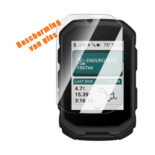 Screenprotector van glas voor de Garmin Edge MTB fietscomputer