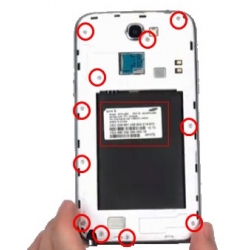 Schroefjes voor de binnenkant van de Samsung Note 2