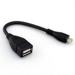Flexibele USB OTG Host kabel zwart met Micro USB aansluiting