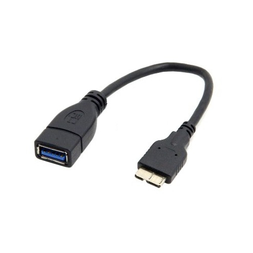 Korte flexibele OTG USB3 kabel voor Samsung Galaxy Note 3 en S5