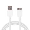 Witte USB 3 kabel voor de Samsung Galaxy S5, Note 3
