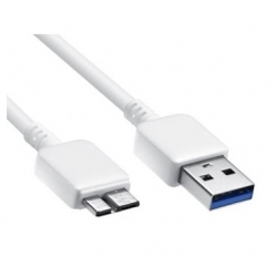 Witte USB kabel om de Samsung Galaxy S5 en Galaxy Note 3 te synchroniseren en op te laden