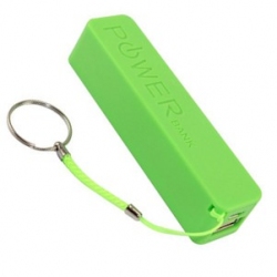 Groene 2600mAh Powerbank externe accu oplader om de smartphone of tablet van nood stroom te voorzien