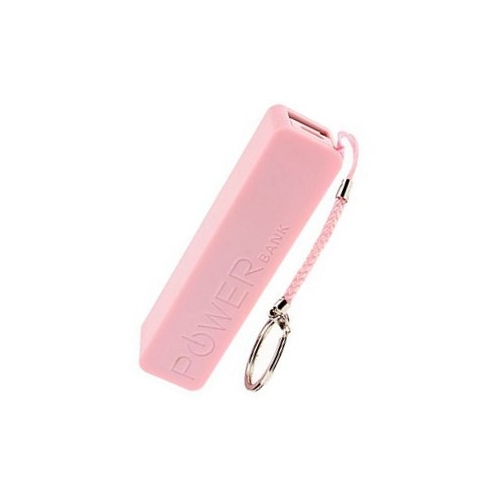 Roze 2600mAh Powerbank externe batterij lader om de smartphone of tablet van stroom te voorzien en op te laden