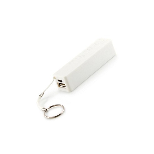 Witte 2600mAh accu Powerbank externe batterij lader om de smartphone of tablet op te laden