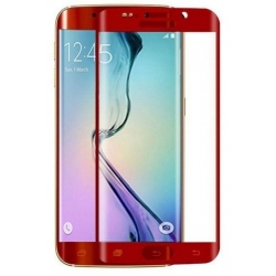 Rode voorgevormde harde 9H glazen screenprotector voor de Samsung Galaxy S6 Edge