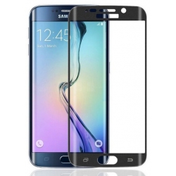 Zwarte bescherming van gehard glas voor de Samsung Galaxy S6 Edge