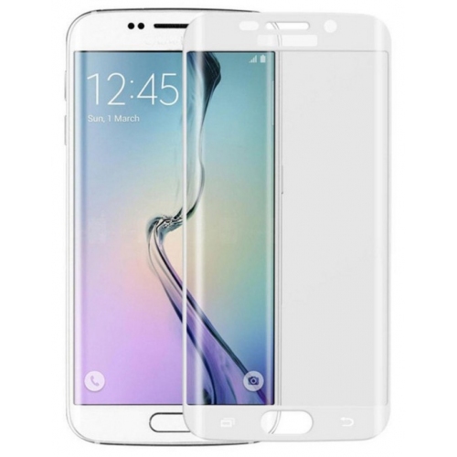 Witte scherm bescherming van gehard glas voor de Samsung Galaxy S6 Edge