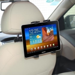 Houder voor de tablet voor in de auto voor aan de hoofdsteun