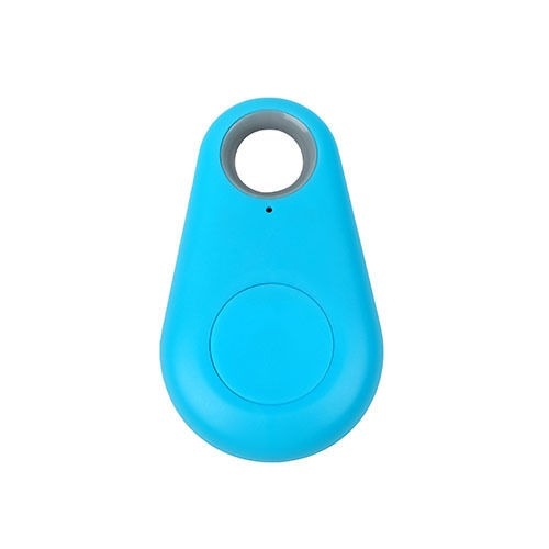 Blauwe bluetooth GPS tracker sleutelhanger voor aan de sleutelbos