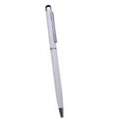 Witte stylus pen om het touchscreen scherm te bedienen maar waarmee ook echt geschreven kan worden met zwarte inkt