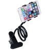 Houder voor de telefoon voor aan het bed, bureau, nachtkastje, tafel of auto in de kleur zwart