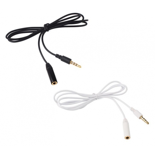 Verlengkabel van 1 meter voor de headset of koptelefoon van de telefoon, smartphone of tablet Verlengkabel van 1 meter voor de headset of koptelefoon van de telefoon, smartphone of tablet