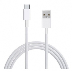 Witte USB C kabel om de smartphone of tablet aan te sluiten