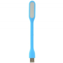 Blauw buigbaar USB led lampje voor op de USB poort