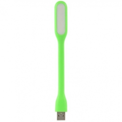 Groen buigbaar USB led lampje om aan te sluiten op de USB poort