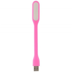 Roze USB led lampje dat kan buigen om aan te sluiten op de USB poort