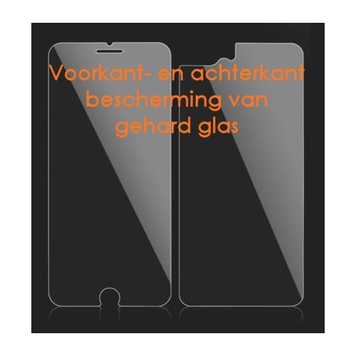 Voorkant en achterkant bescherming van glas voor de iPhone 8